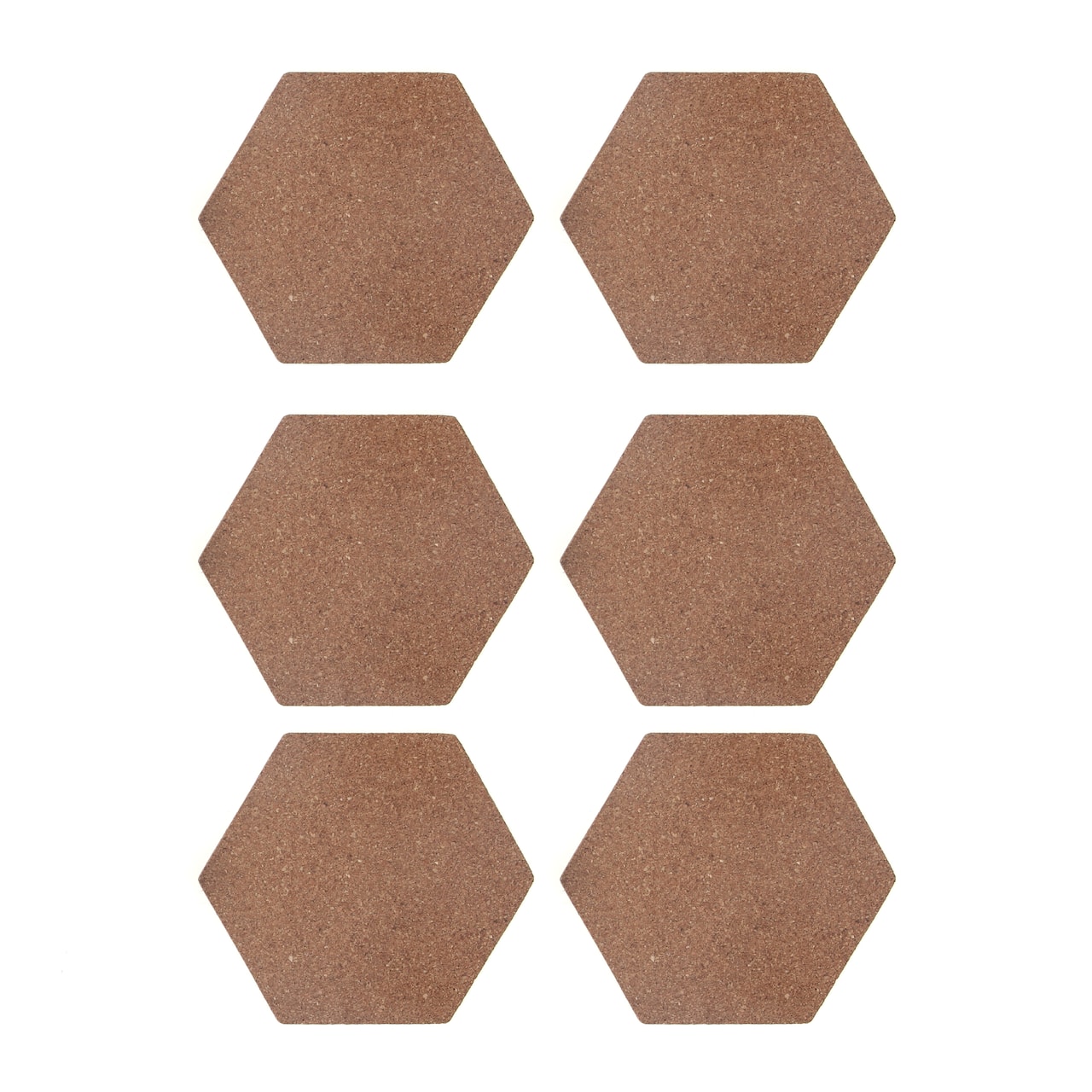 18 Packs: 6 ct. (108 total) 4" Hexagon Cork Coasters by Make Market®